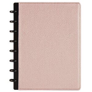 TUL Discbound Junior Size Notebook With Pebbled Leather Cover in Rose Gold NEW